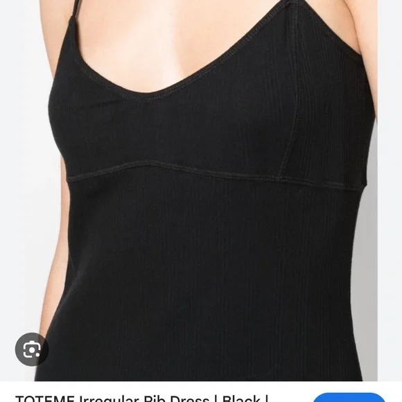Toteme Irregular Rib Bustier Midi Dress black size xl - Picture 2 of 11